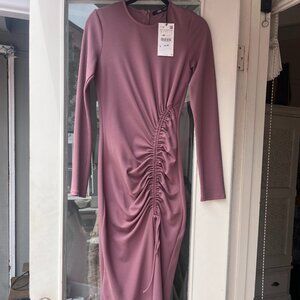 Zara Scrunch Dress Midi